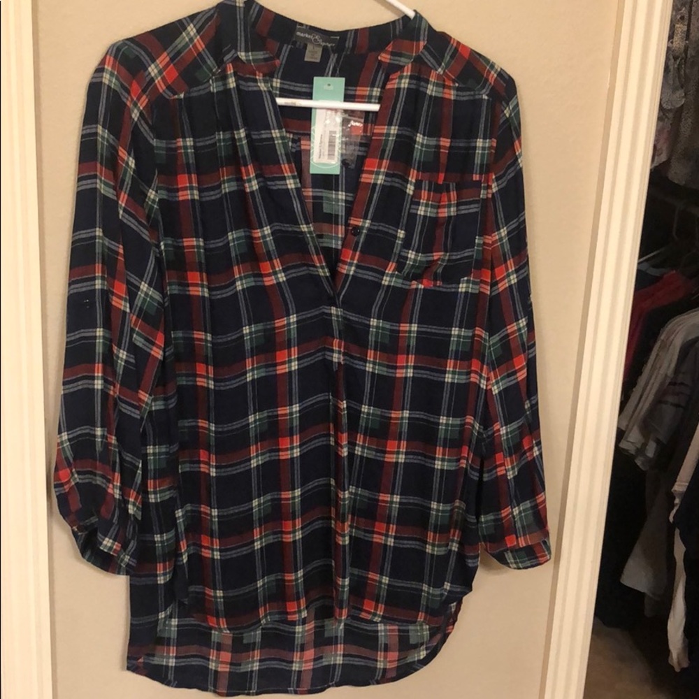 Plaid blouse